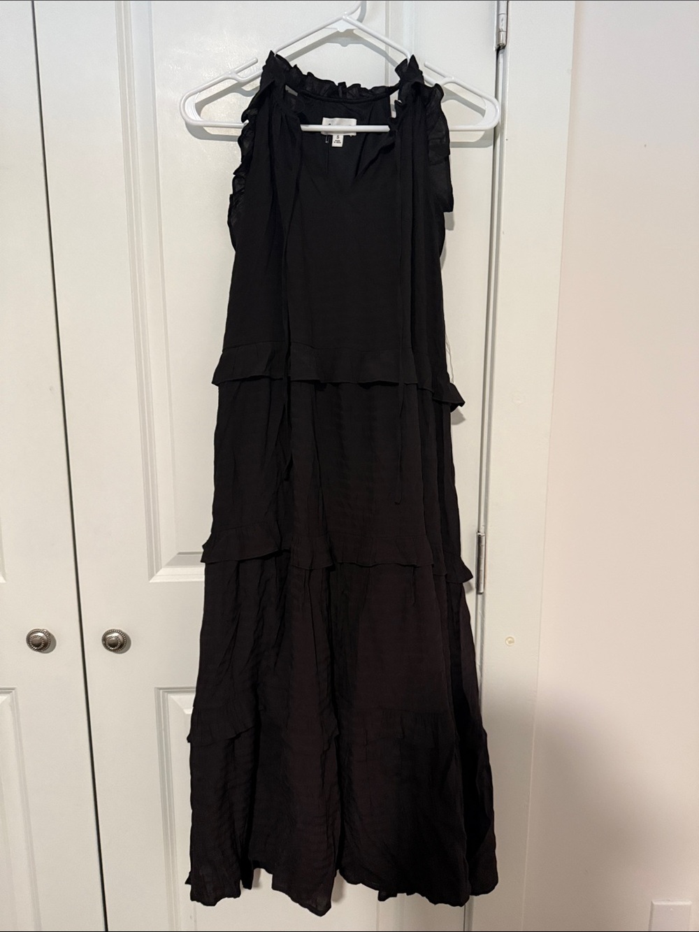 Women’s Black Tiered Sleeveless Maxi Dress NWT